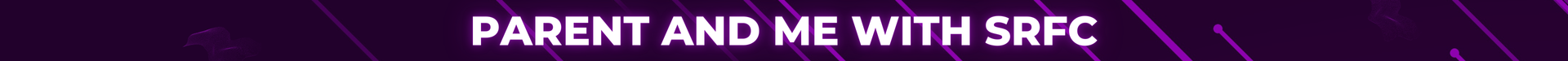 Parent and Me White text on purple background stating parent and me
